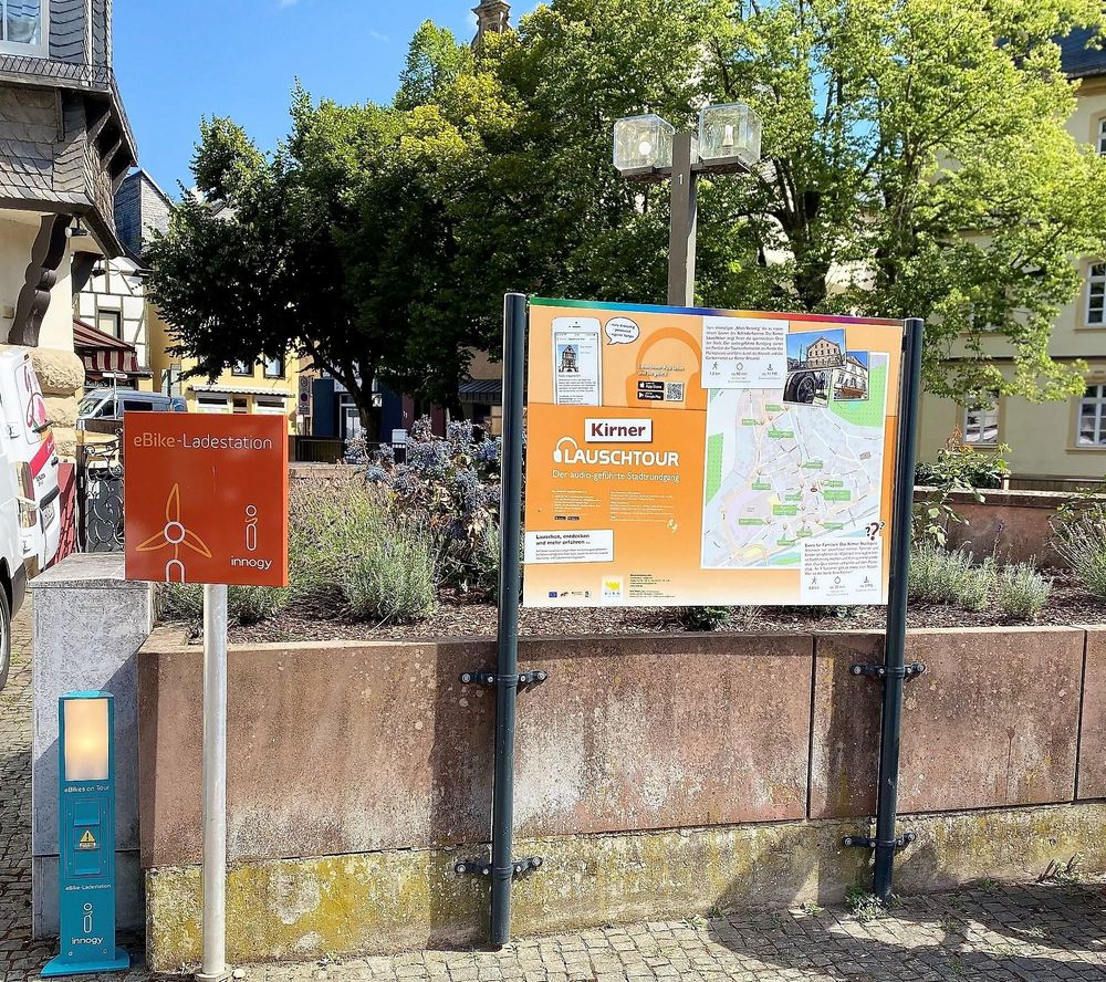 E Bike Ladestation am Kirner Marktplatz tfbdlz
