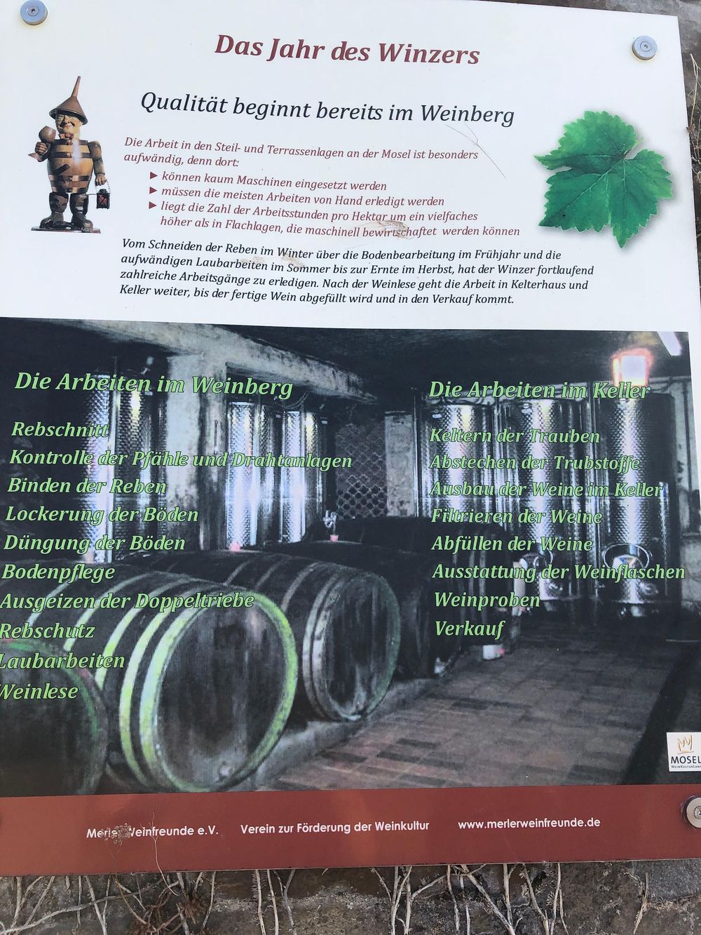 "Pissamann" Weinlehrpfad Zell Merl qujk1v