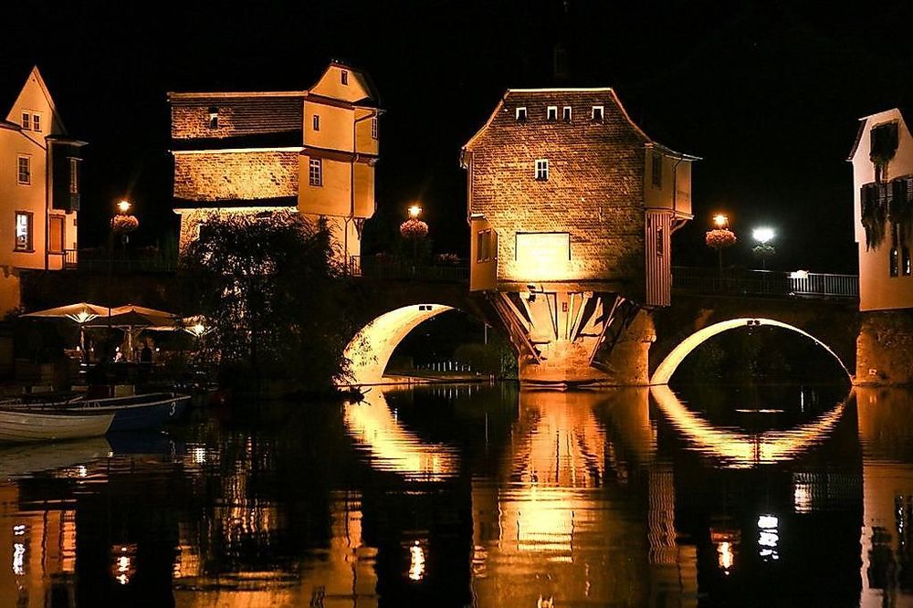 Brückenhäuser, Alte Nahebrücke, Neustadt cdqcxy