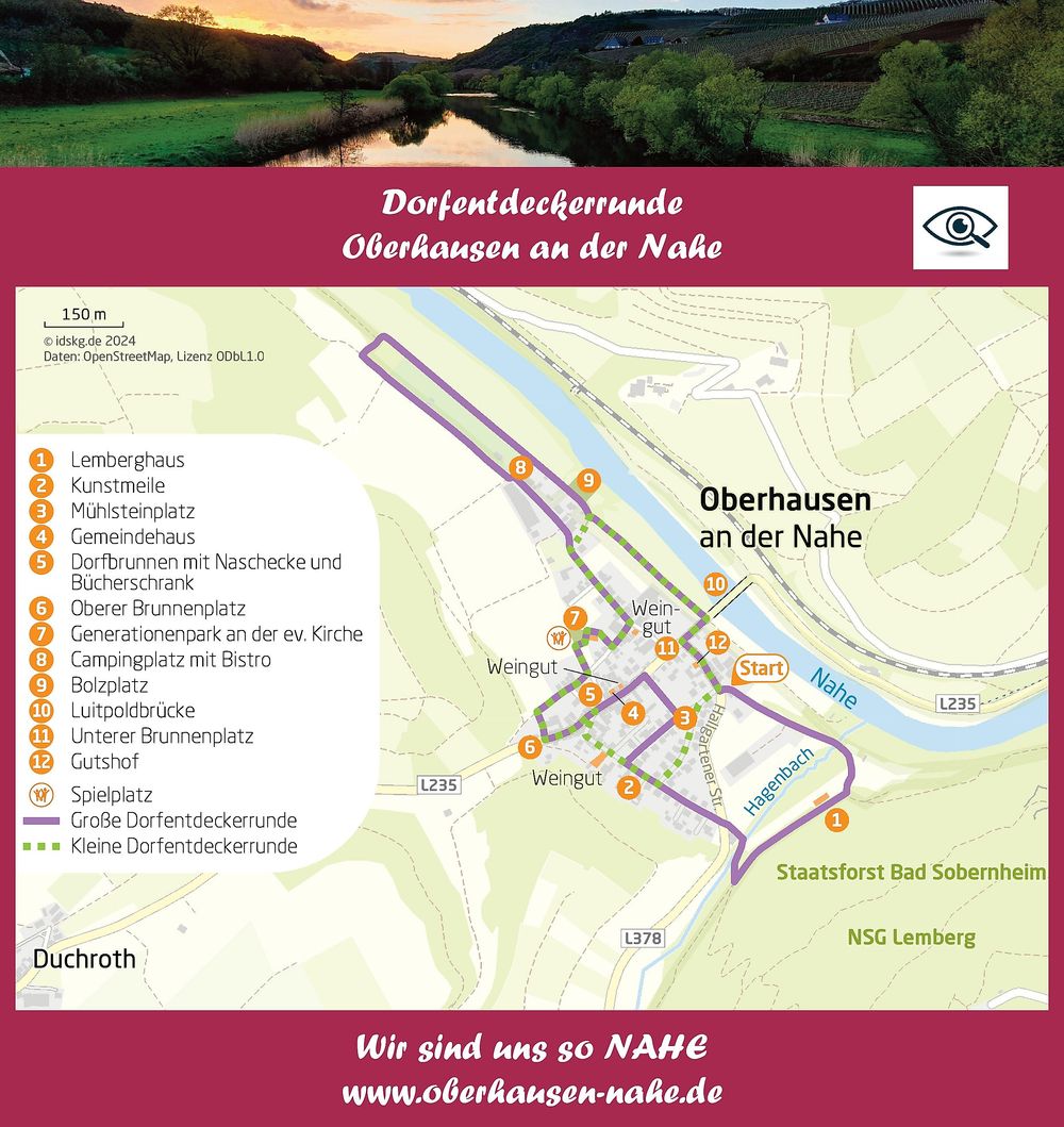 Große Dorfentdeckerrunde Oberhausen an der Nahe 2o2h3d
