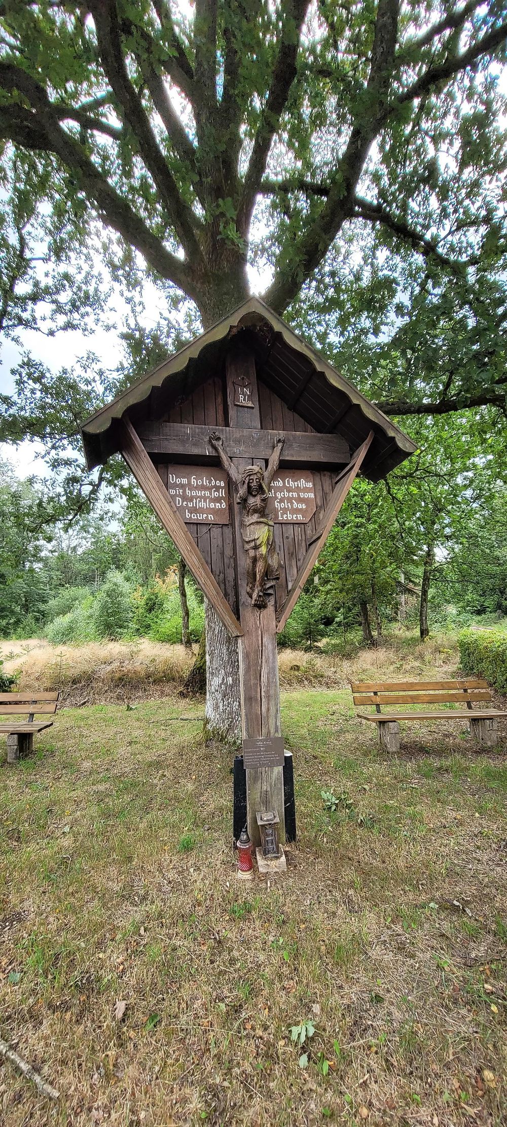 Holzhackerkreuz mit Mammutbäumen 7lbvc4